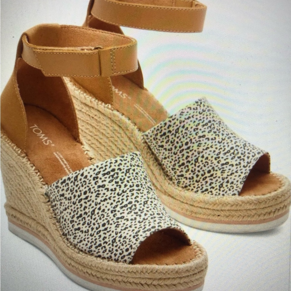 TOMS - MARISOL WEDGE HEEL/ESPADRILLE + SPECKLED/WOMENS 6.5 M